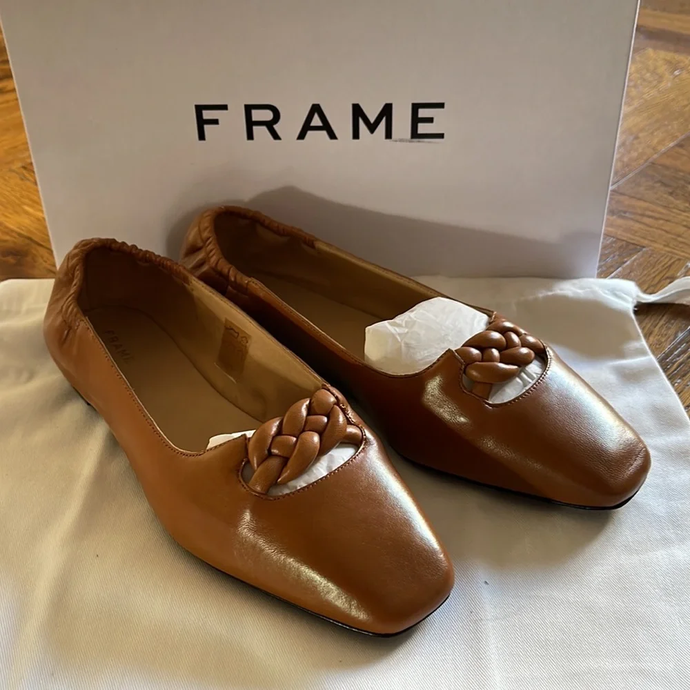 FRAME Le Collina Slipper Flats - Tobacco